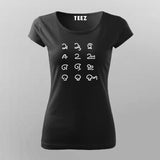 Tamil Vowels Uyir Ezhuthukkal Women's Tee - Proud Tamil Wear by Teez