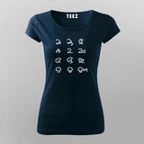 Tamil Vowels Uyir Ezhuthukkal Women's Tee - Proud Tamil Wear by Teez