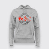 The Lord will fight for you be still grey hoodie for Women