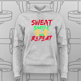 Sweat, Smile & Repeat Gym T-shirt For Women