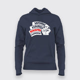 WORKHARDERNavyHoodieForWomen