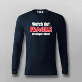 Fragile Developer Alert Men's T-Shirt - Handle With Care