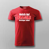 Fragile Developer Alert Men's T-Shirt - Handle With Care