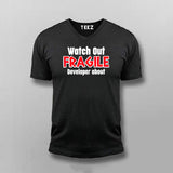 Fragile Developer Alert Men's T-Shirt - Handle With Care