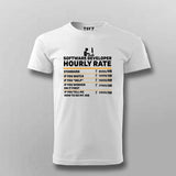 Software Developer Hourly Rate T-Shirt for Men-Funny Coder Tee