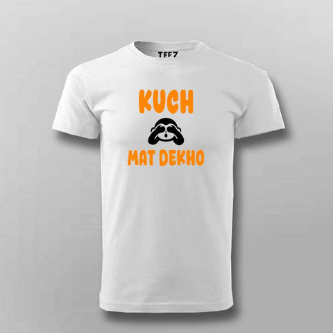 kuch mat dekho White Half Sleeve T Shirt For Men