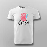 Funny Chemistry Cat T-Shirt For Men | Cation Science