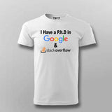 Google & Stack Overflow T-Shirt For Men - Funny Coder