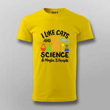 I Like Cats, Science & Maybe 3 People T-Shirt For Men