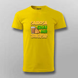 Samosa Chai & Gupshup T-Shirt  For Men - Fun Desi Vibes