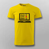 Peace Love Coding T-Shirt For Men – Programmer’s Essential Wear