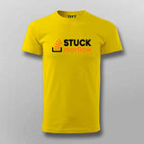 Stuck Overflow T-Shirt For Men – Funny Programmer & Developer