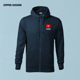 Youtube-navy-zipper-hoodie