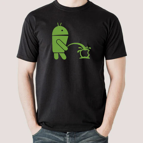 Buy Android Peeing on Apple Men T-shirt India At Just Rs 399 On Sale!