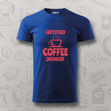 Certified Coffee Drinker T-Shirt for Men-Caffeine Lover Tee