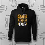 Let the Gains Begin Hoodie For Men – Motivational Gym