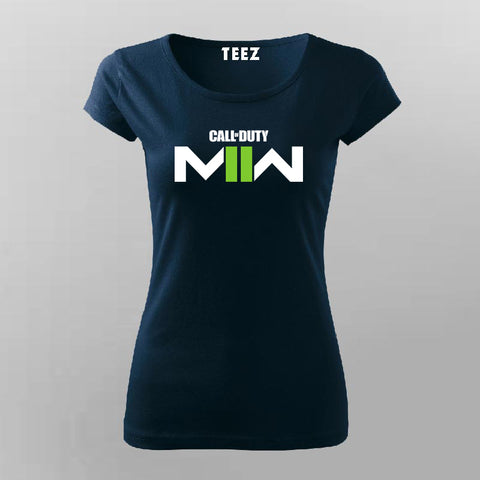 call of duty mw2 Navy Half Sleeve T Shirt For Women