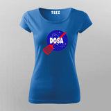 dosaBlueHalfSleeveTShirtForWomen