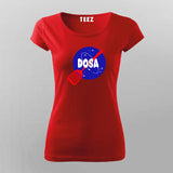 dosaRedHalfSleeveTShirtForWomen