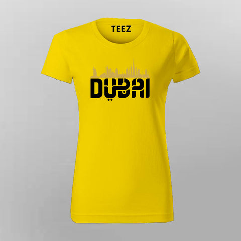 dubai-yellow-half-sleeve-women-t-shirt