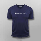 elden ring Navy V Neck T Shirt For Men