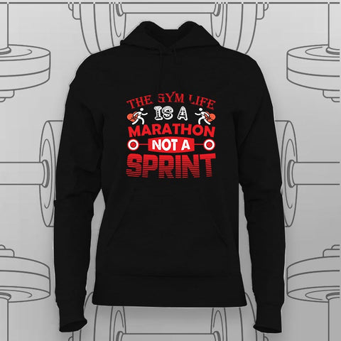 The Gym Life Hoodie For Women – Marathon Not a Sprint Fitness