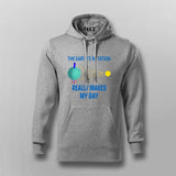 Funny Science Hoodie for Men - The Earth's Rotation Humor Tee