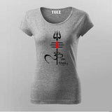 Om Namah Shivaya Mahadev T-Shirt For Women- Spiritual Elegance