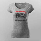 6 Stages of Debugging T-Shirt For Women – Funny Programmer