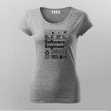 Software Engineer Funny T-Shirt for Women - Funny Coder Tee