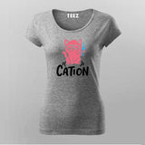 Funny Chemistry Cat T-Shirt For Women | Cation Science