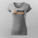 Stuck Overflow T-Shirt For Women – Funny Programmer & Developer