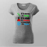 Biology Chemistry Physics T-Shirt For Women - Science Lover Tee