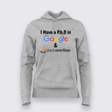 Google & Stack Overflow T-Shirt For Women - Funny Coder