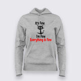 Funny Everything Is Fine T-Shirt For Women – Sarcastic Humor