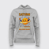 Saturn Undefeated Solar System Hula Hoop Champ Hoodie For Women