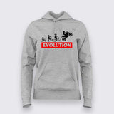 Bike Evolution Hoodie For Women - Biker's Journey