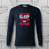 Sleep vs. Gym Funny Fitness T-Shirt – For Men