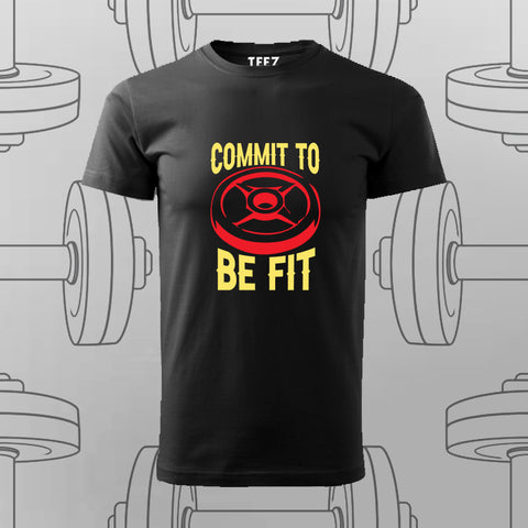 Commit to Be Fit T-Shirt For Men – Fitness Motivation Apparel