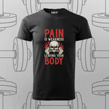 Pain Is Weakness – Gym Motivation T-Shirt For Men