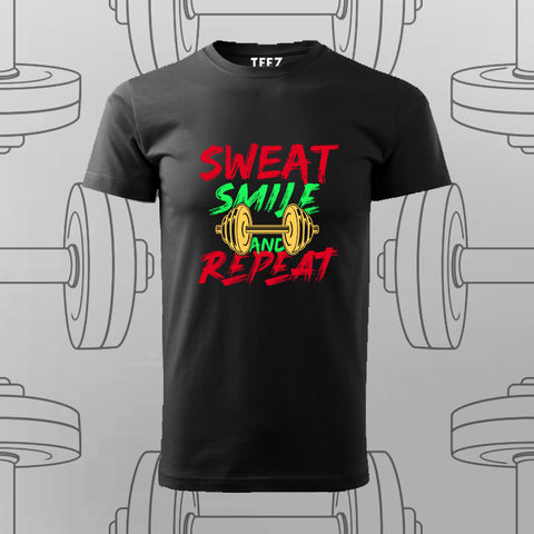 Sweat, Smile & Repeat Gym T-shirt For Men