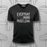 Everyday I'm Muscling T-Shirt For Men – Gym & Workout