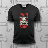 Pain Is Weakness – Gym Motivation T-Shirt For Men