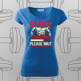 Six Pack Loading Funny Gym T-Shirt For Women