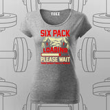 Six Pack Loading Funny Gym T-Shirt For Women