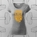 No Excuses Gym T-Shirt For Women – Build Muscles, Not Excuses