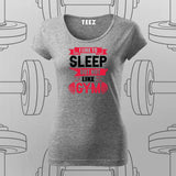 Sleep vs. Gym Funny Fitness T-Shirt – For Women