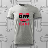 Sleep vs. Gym Funny Fitness T-Shirt – For Men