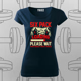 Six Pack Loading Funny Gym T-Shirt For Women