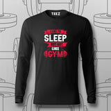 Sleep vs. Gym Funny Fitness T-Shirt – For Men